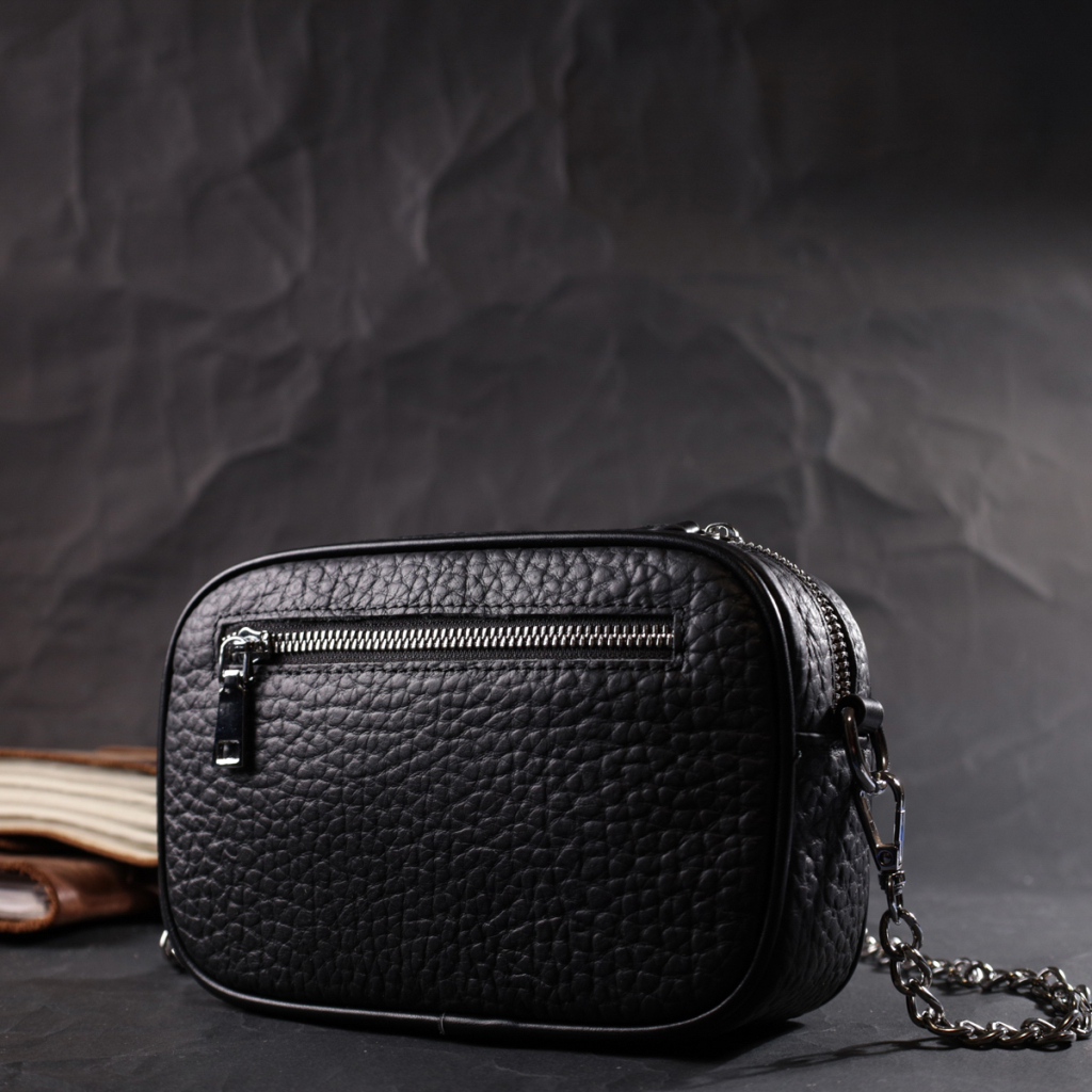 Сумка Vintage З натуральної шкіри Чорна (22333) - зображення 10