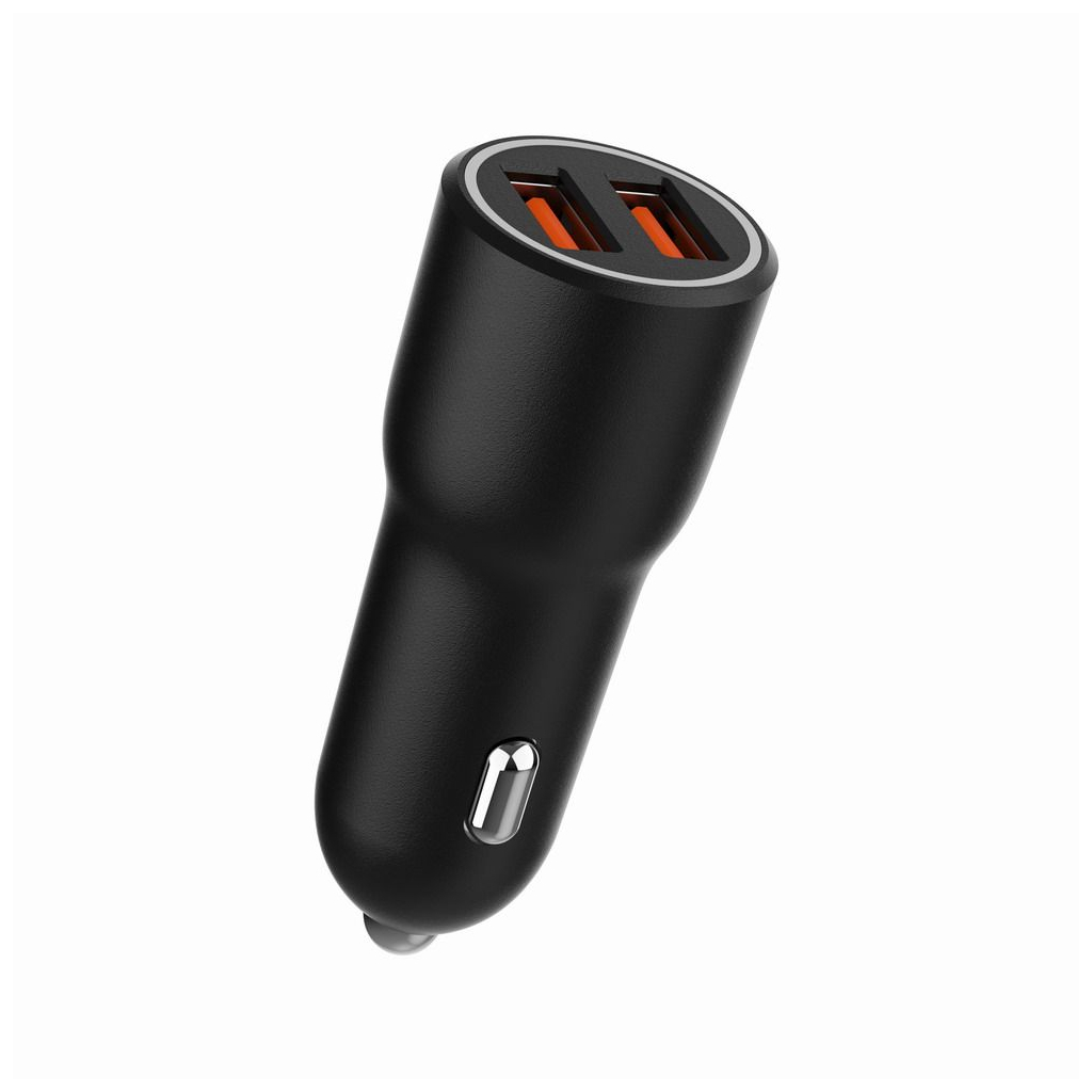 Зарядний пристрій Gembird 2xUSB-A (18W QC3.0) black (TA-UC-A2QC36-CAR-01) - зображення 5