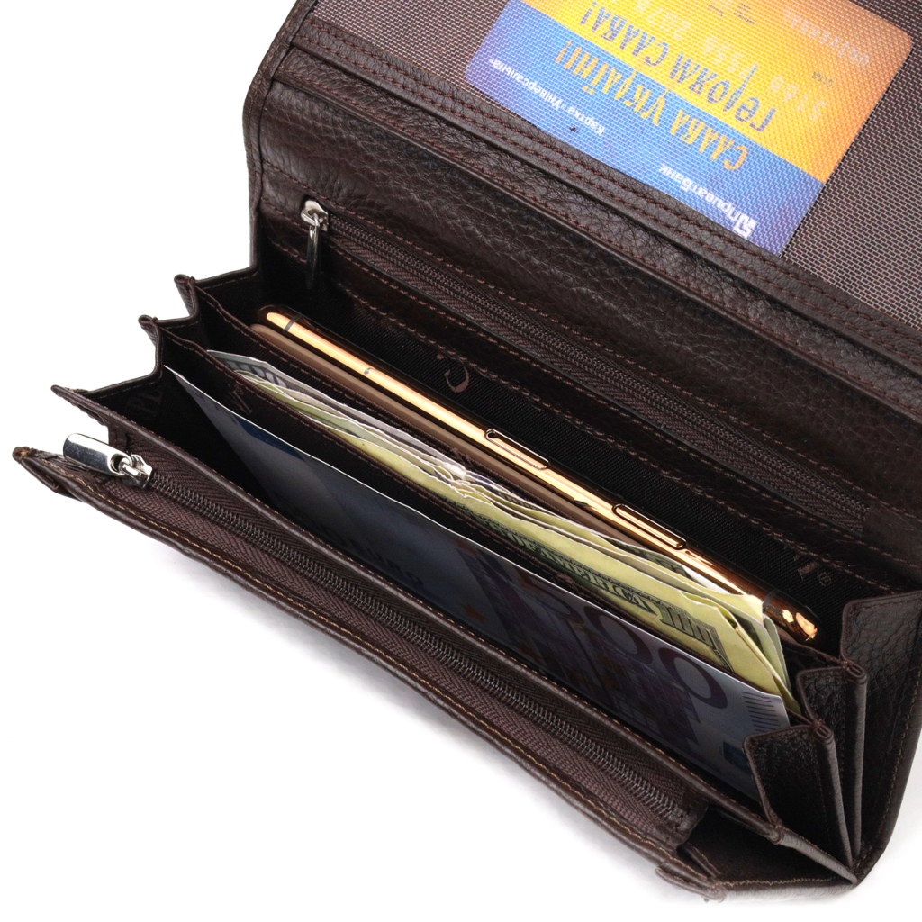 Портмоне Canpellini З натуральної шкіри Коричневе (21526) - зображення 6