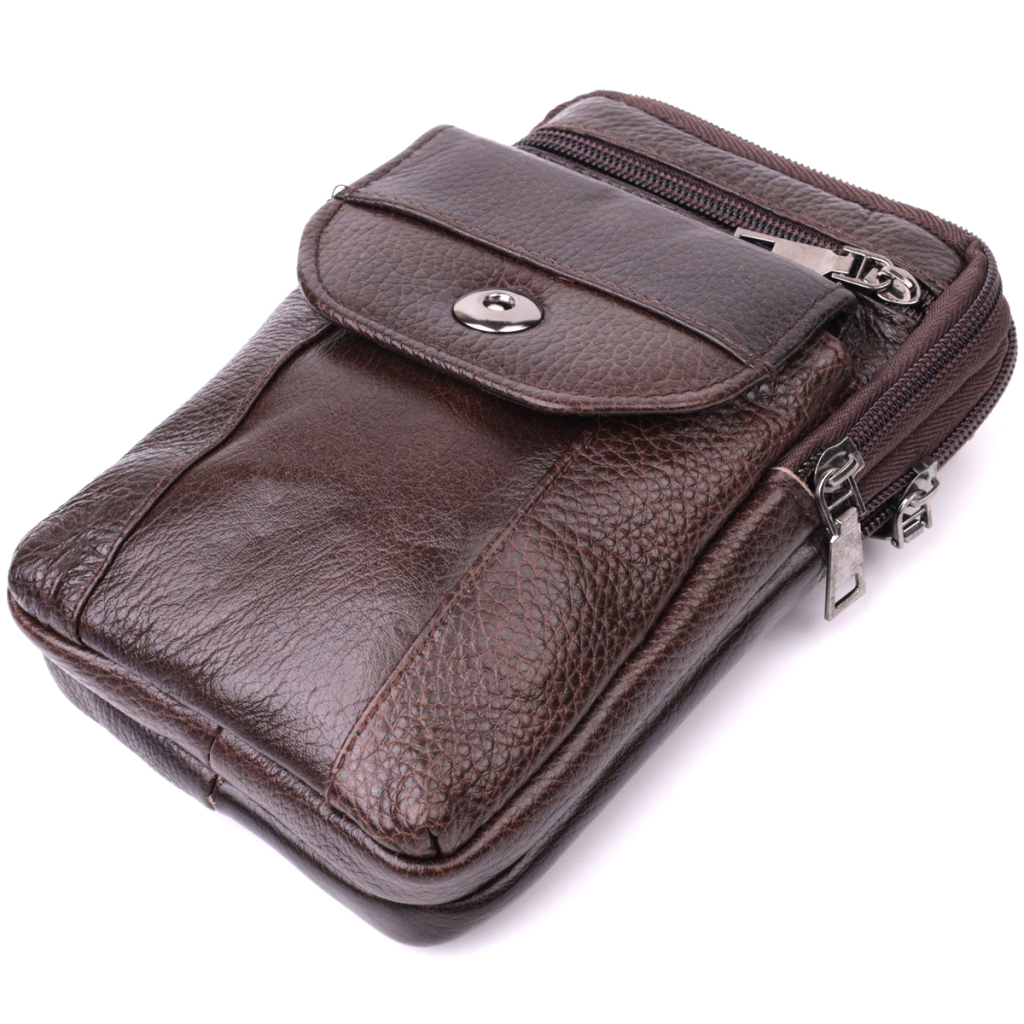 Сумка Vintage Чоловіча на пояс з натуральної шкіри Коричнева (22141) - зображення 3