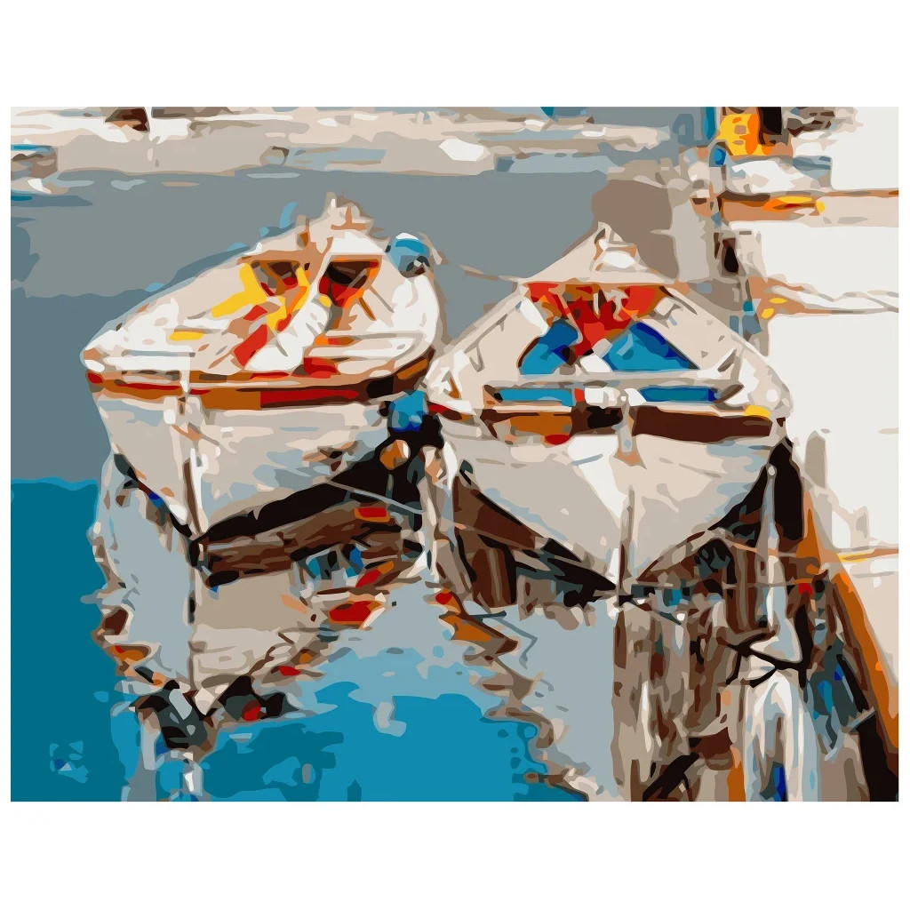 Картина по номерам Strateg Пара білих човників VA-1001 40х50 см (4820220566805) - зображення 1