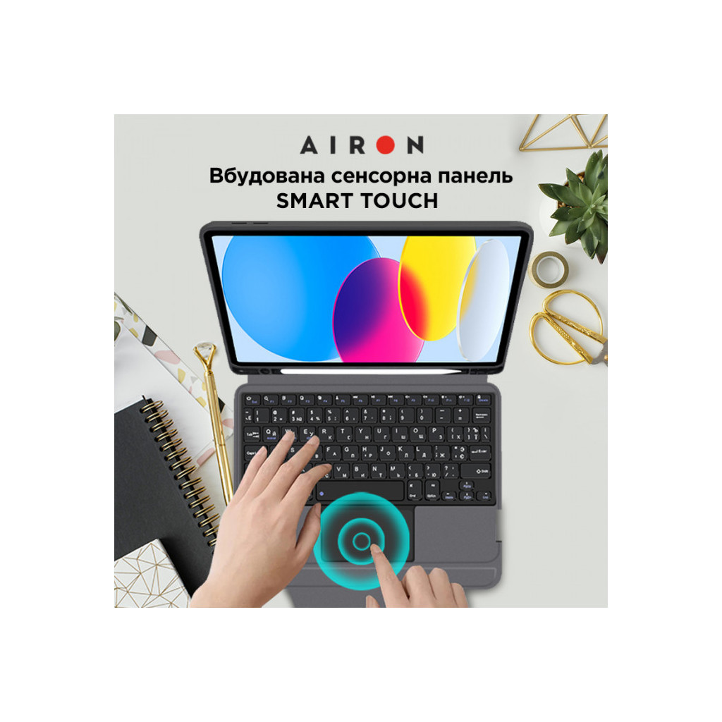 Чохол до планшета AirOn Premium iPad 10.9 10Gen 2022 10.9" with Keyboard (4822352781095) - зображення 8