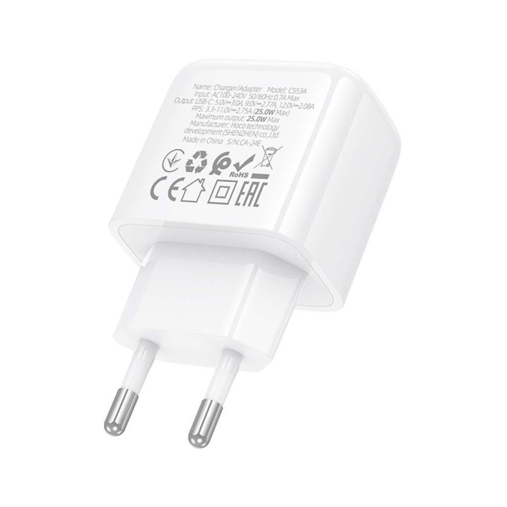 Зарядний пристрій HOCO CS53A Surplus USB-C PD25W White (6942007631488) - зображення 6