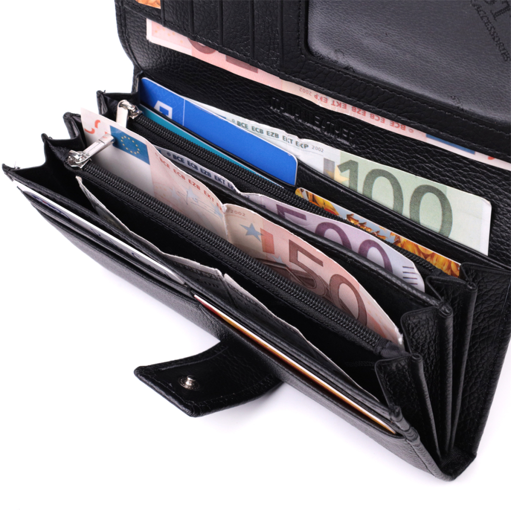 Гаманець ST Leather З натуральної шкіри Чорний (22548) - зображення 7