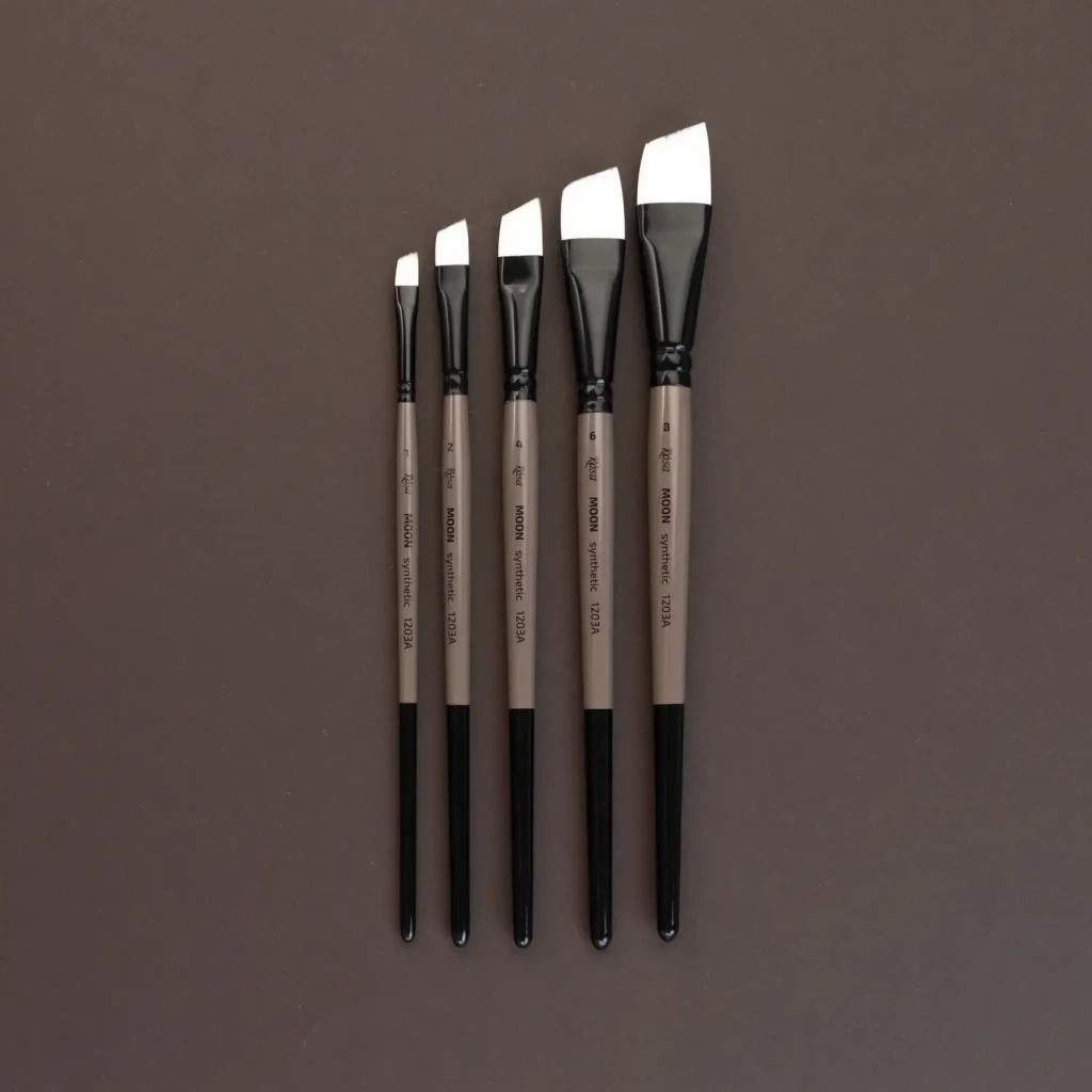 Пензлик для малювання Rosa Синтетика кутова, MOON 1203A, №8 (4823098534204) - изображение 3