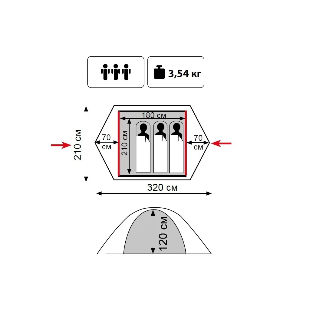 Намет Tramp Lite Tourist 3 Olive (TLT-002-olive) - зображення 12