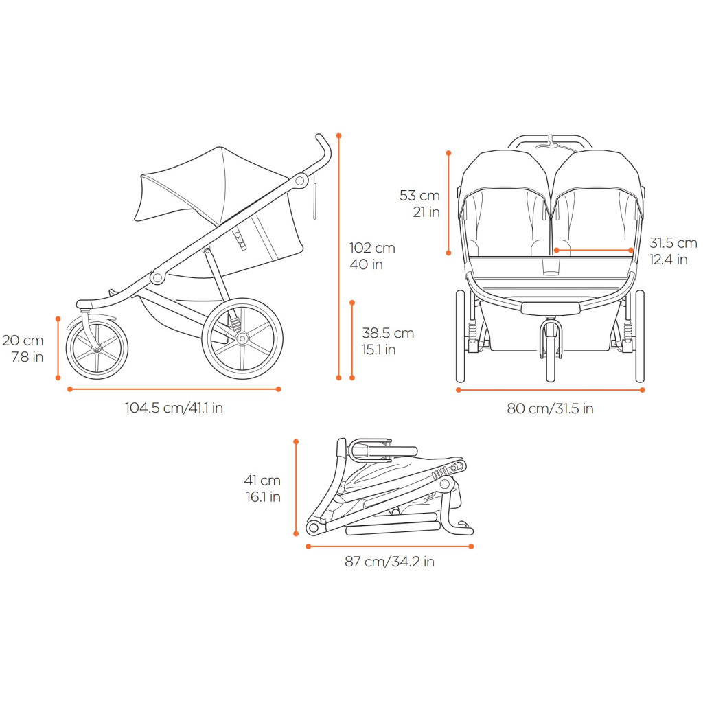 Коляска Thule Urban Glide 2 Double (TH10101927) - зображення 10