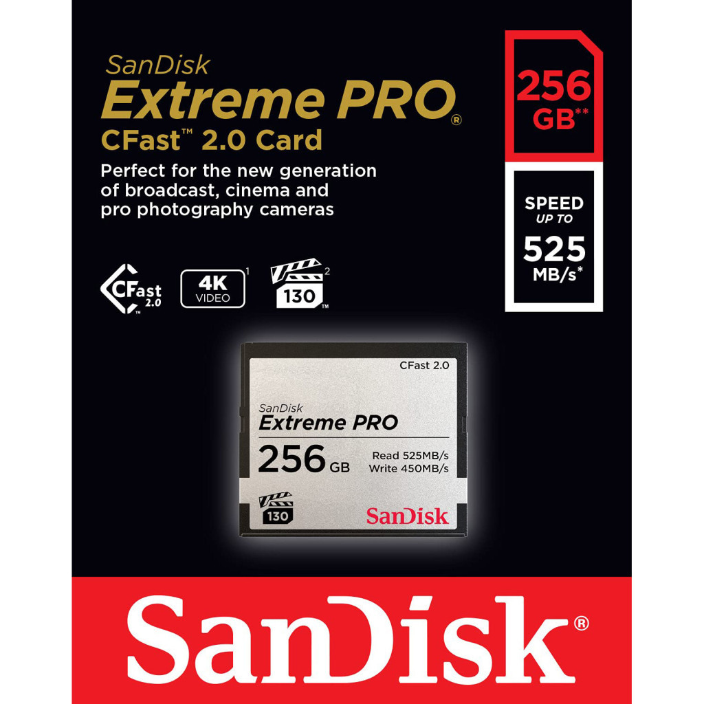 Карта пам'яті SanDisk 256GB CFast 2.0 Extreme Pro (SDCFSP-256G-G46D) - зображення 2