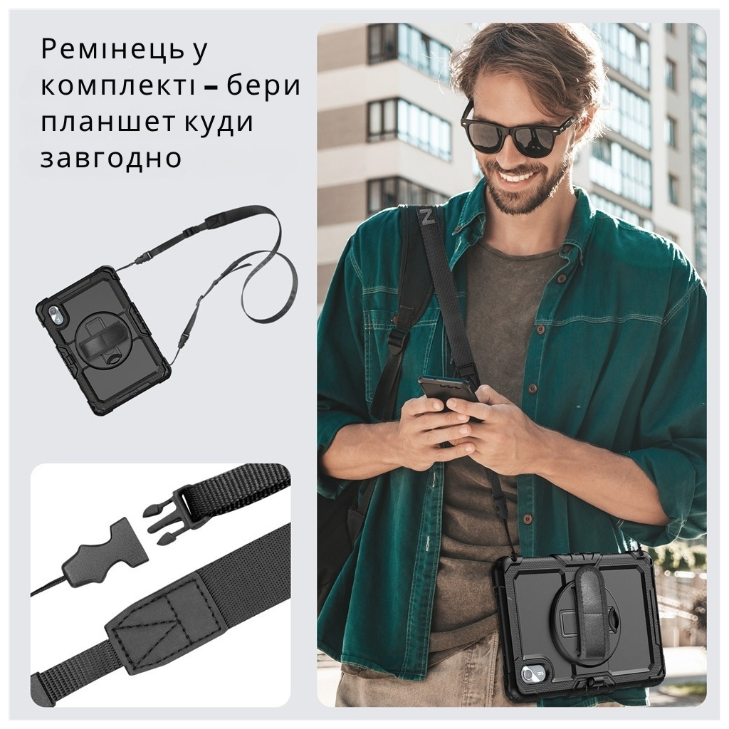Чохол до планшета BeCover FortTab Lenovo Idea Tab/K11 (2nd Gen) TB336/Xiaoxin Pad (2025) 11" Black (714080) - зображення 8