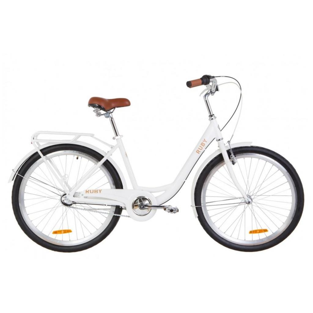 Велосипед Дорожник 26" RUBY PH рама-17" 2019 білий з багажником (OPS-D-26-075) - зображення 1