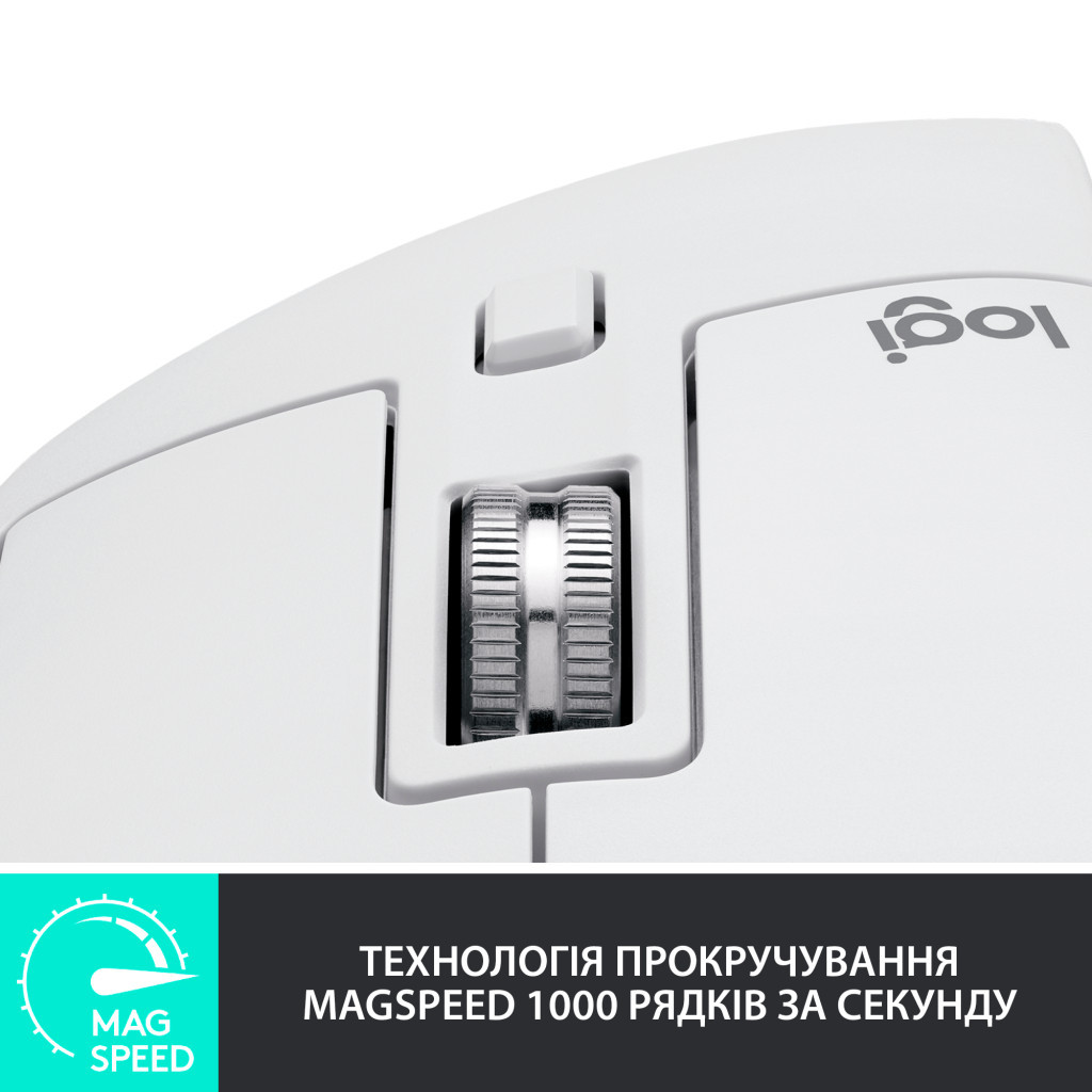 Мишка Logitech MX Master 3S Performance Wireless Mouse Bluetooth Pale Grey (910-006560) - зображення 4