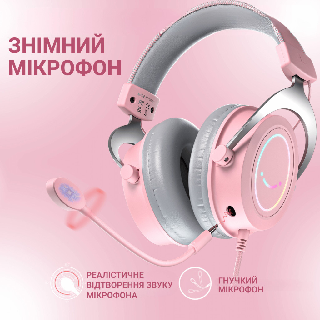 Навушники Fifine H3 RGB Pink (H3P) - зображення 7