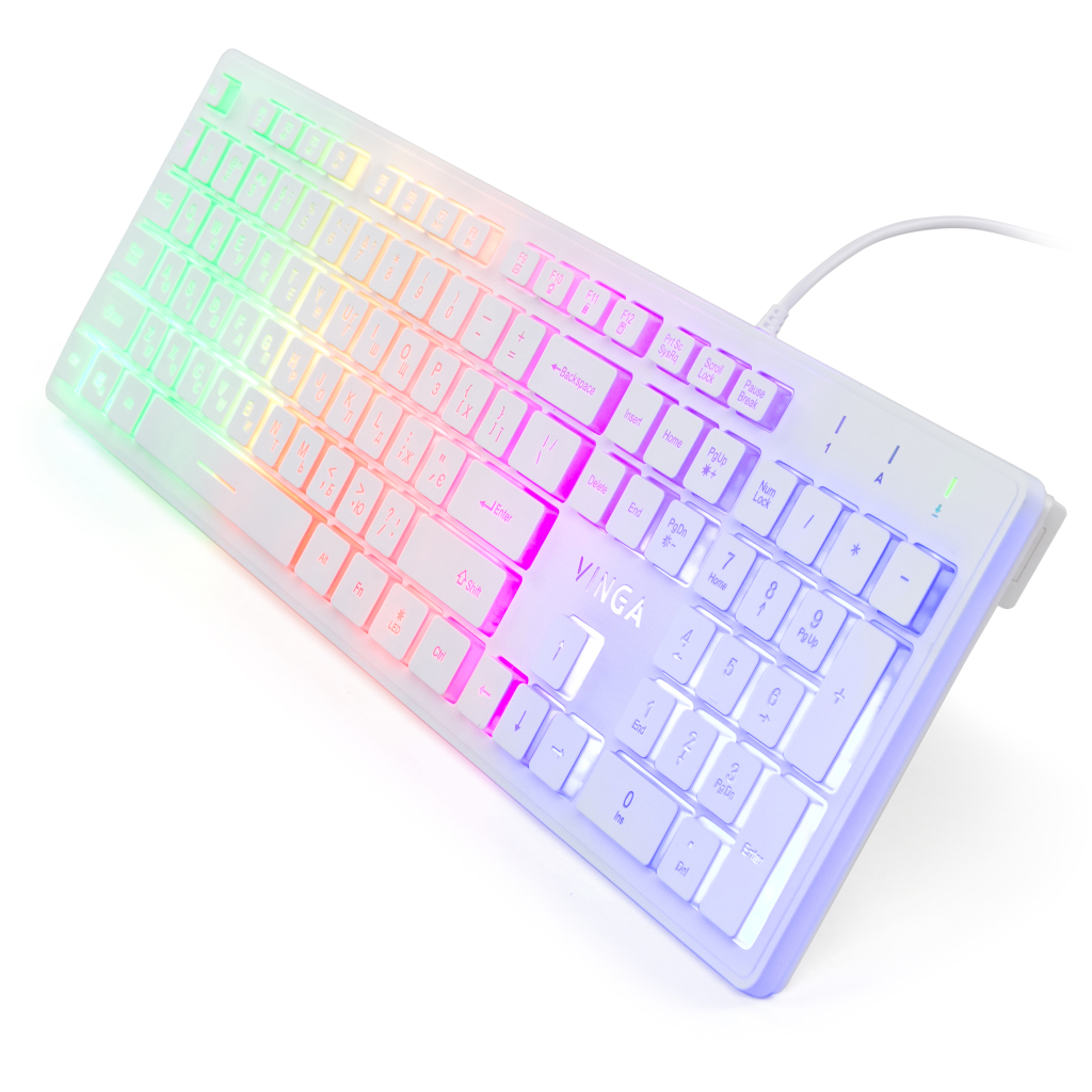 Клавіатура Vinga KB410 White - зображення 2