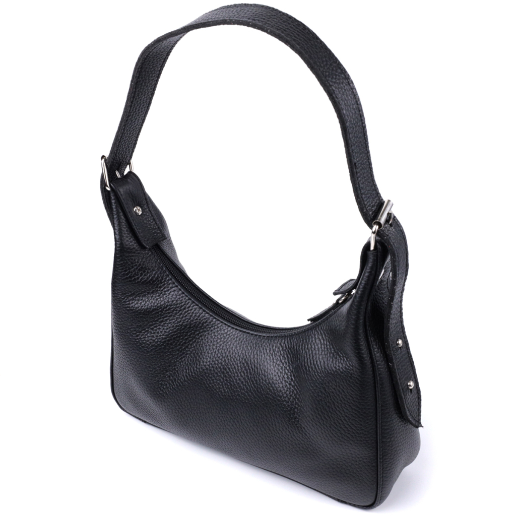 Сумка Shvigel З зернистої натуральної шкіри Чорна (22833) - зображення 1