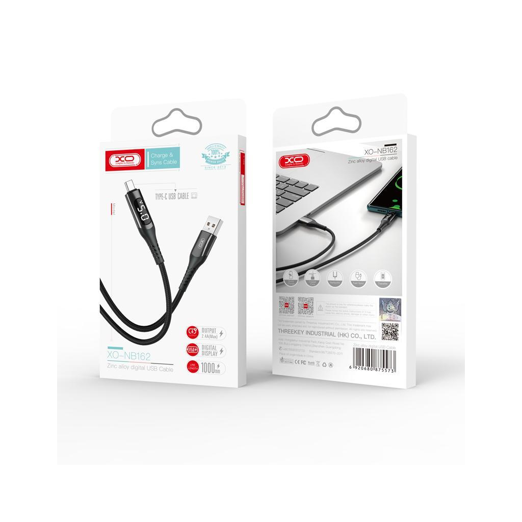 Дата кабель USB 2.0 AM to Lightning 1.0m 2.4A LED black XO (NB162-L-1-BK) - зображення 6