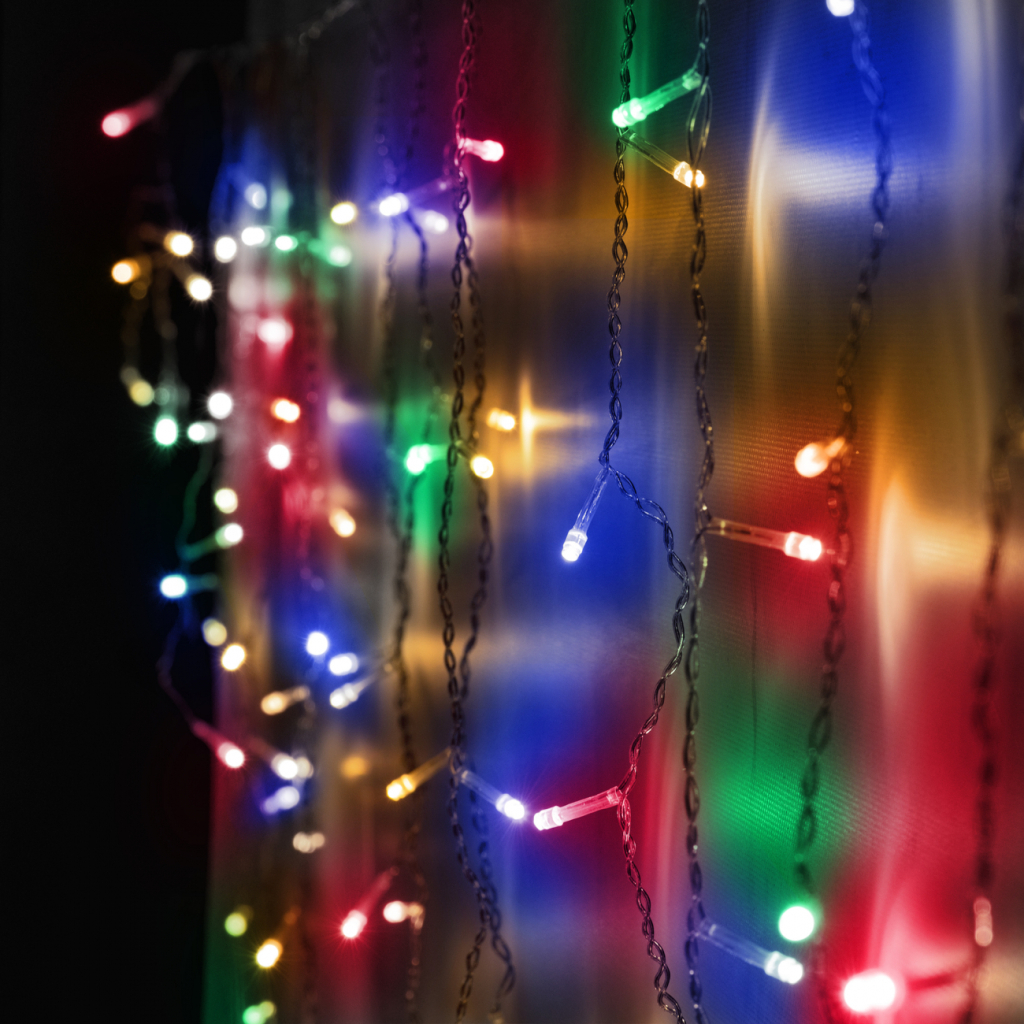 Гірлянда YES! Fun Бахрома 84 LED Різнокольорова 2 м Статична Конектор (974847) - зображення 3