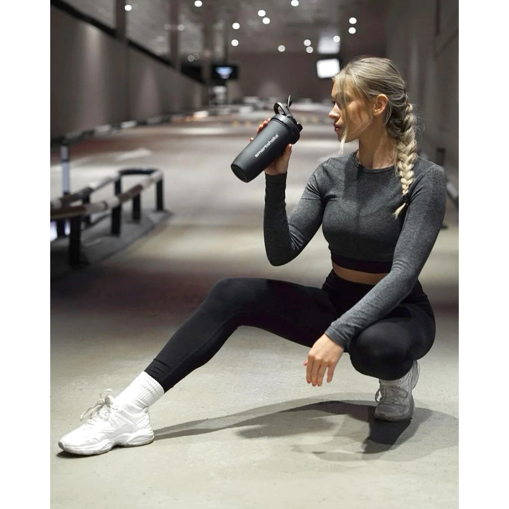 Шейкер спортивний SmartShake Reforce Stainless Steel 30oz/900ml Black (11150103) - зображення 5