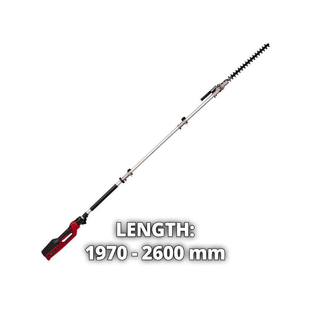 Кущоріз Einhell телескопічний GC-HH 9046, 900Вт, 460мм, крок 20мм, штанга 1.97-2.6м (3403880) - зображення 4