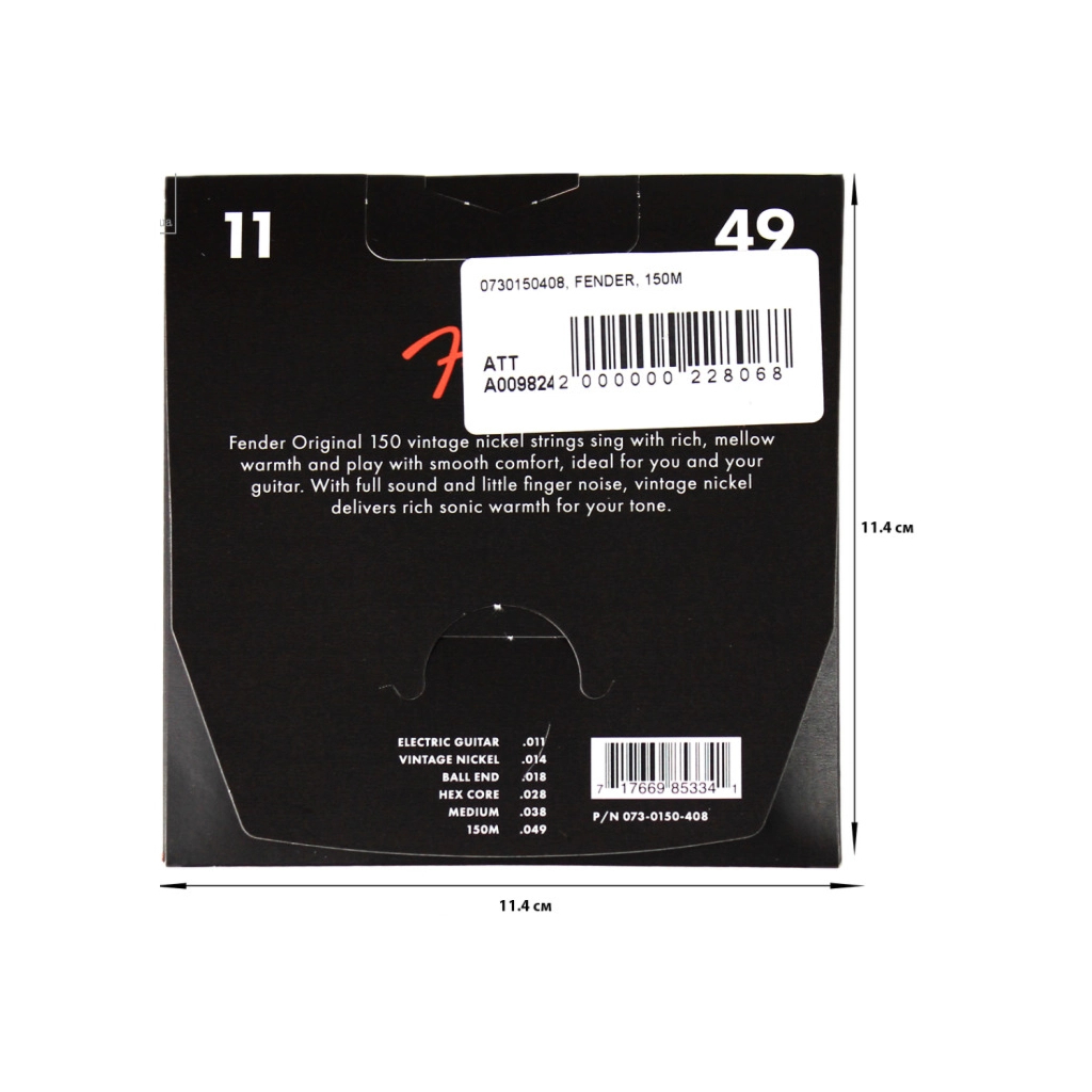Струни для гітари Fender 150M (11-49) (A009824) - зображення 2