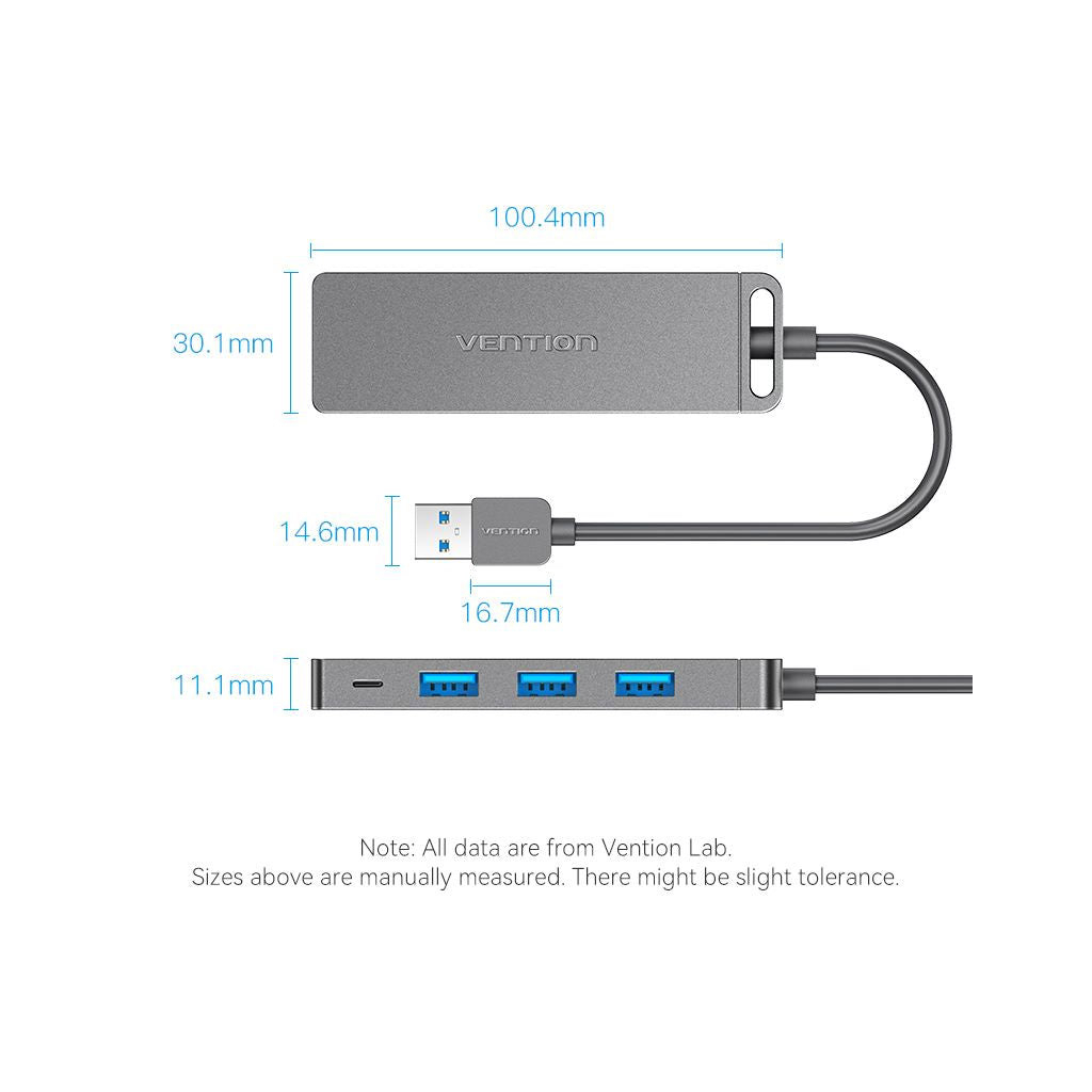 Концентратор Vention USB 3.0 to 4xUSB 3.0 Hub With Power Supply 0.15m black (CHLBB) - изображение 12