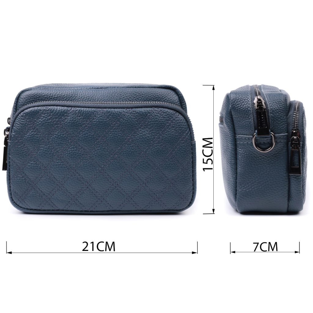 Сумка Vintage З натуральної шкіри Синя (22636) - зображення 3