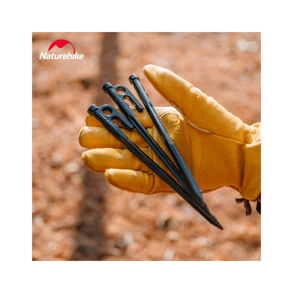 Комплект кілочків Naturehike CNH22ZP018 20 см чорний (6927595713297) - зображення 3