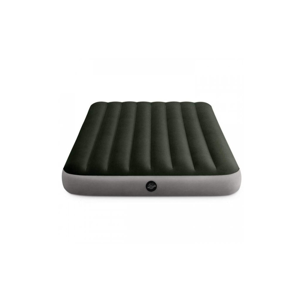 Матрац надувний Intex Standart велюр 137 x 191 x 25 см Зелений (Intex 64108) - зображення 1