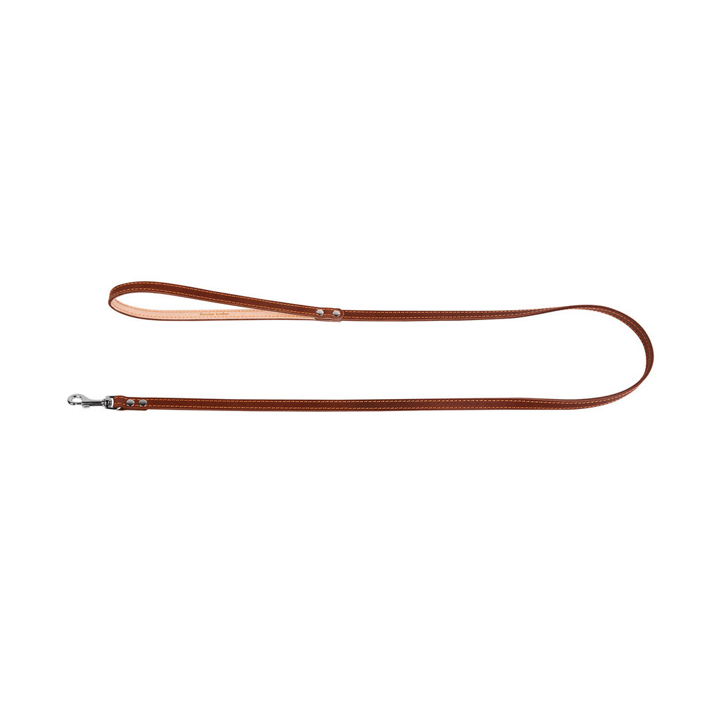 Повідець для собак Collar одинарний з прошивкою Ш 12 мм Д 122 см коричневий (04486) - зображення 2