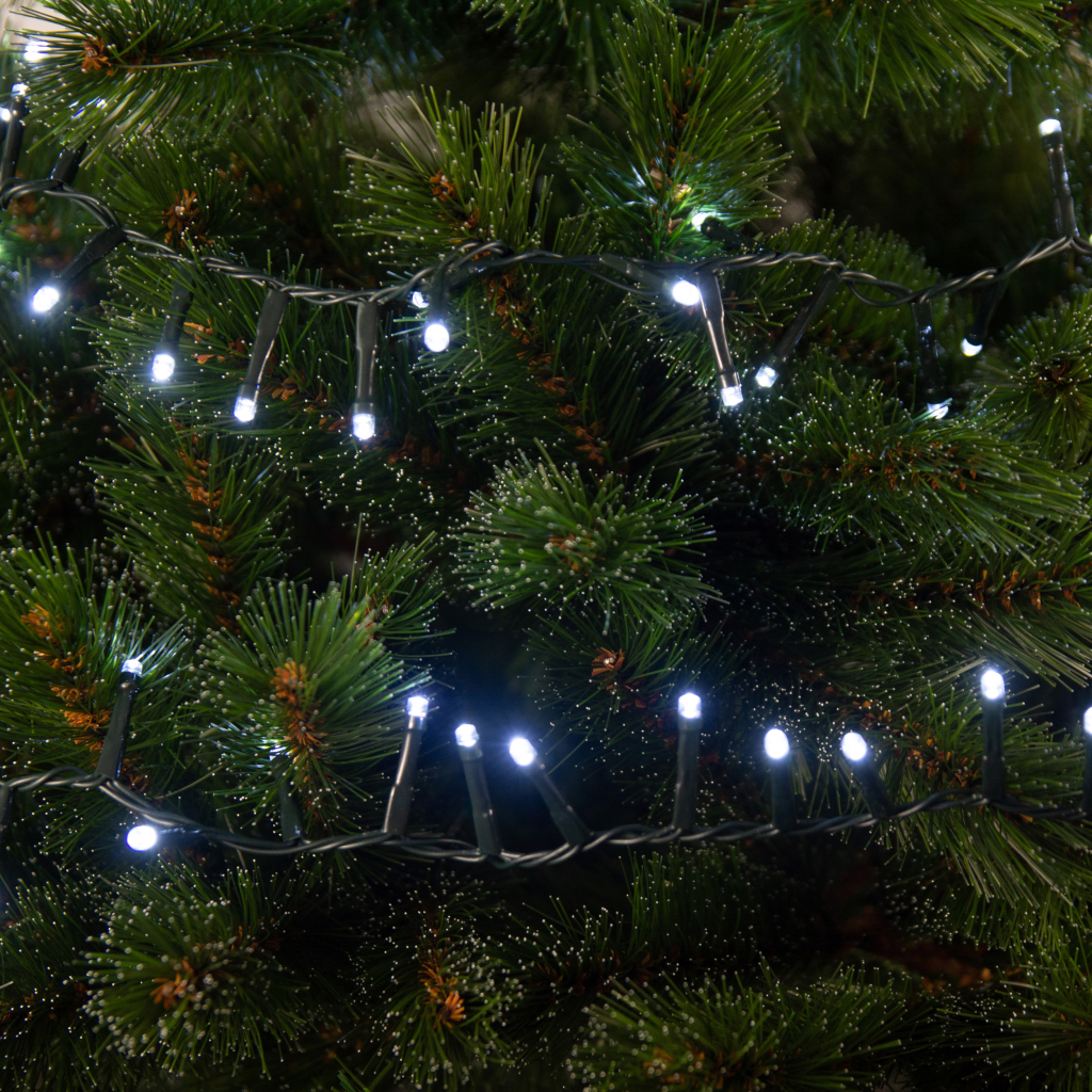 Гірлянда Chomik 200 LED 10 м, холодний білий, ефект блиску, IP44, від мережі (5900779879485) - зображення 4