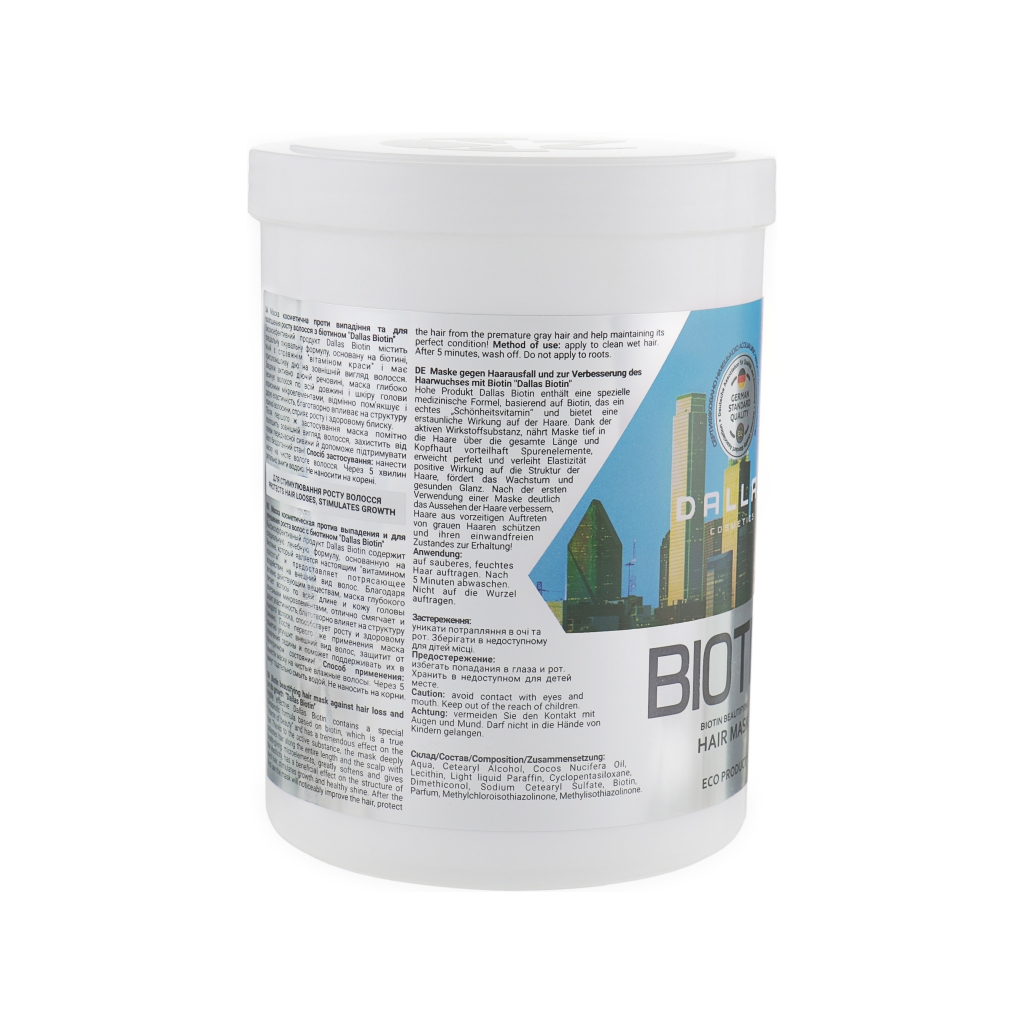 Маска для волосся Dalas Biotin для поліпшення росту волосся з біотином 1000 мл (4260637723222) - зображення 2