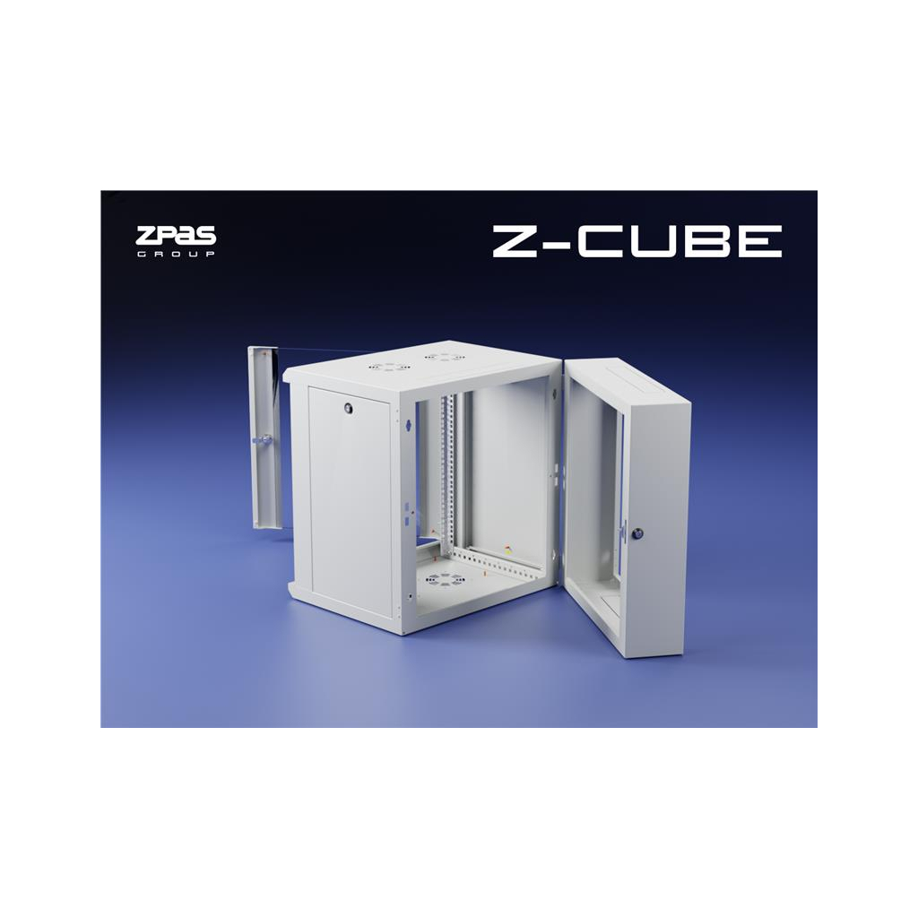 Шафа настінна Zpas 15U 19" 600x600 Z-CUBE (W-ZCUBE6060-15S-011) - зображення 2
