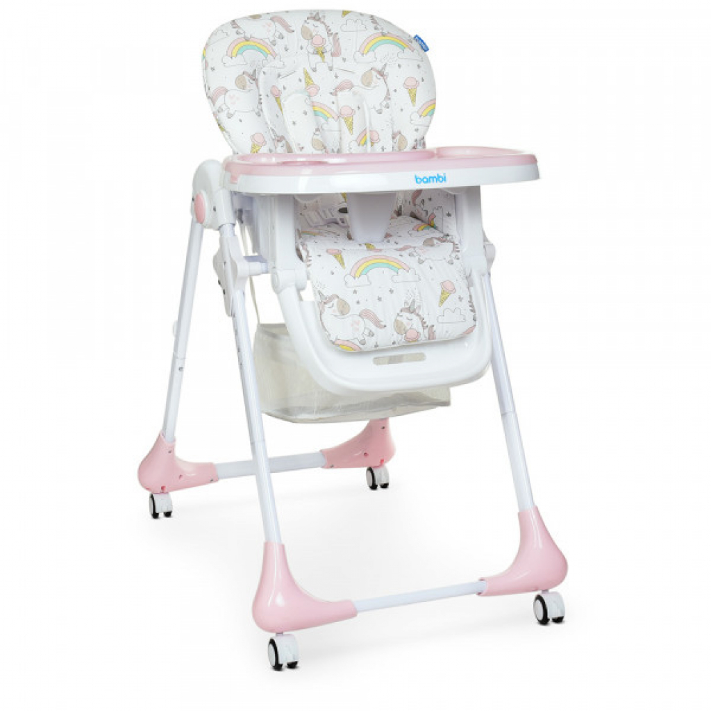 Стілець для годування Bambi M 3233 unicorn pink - зображення 1