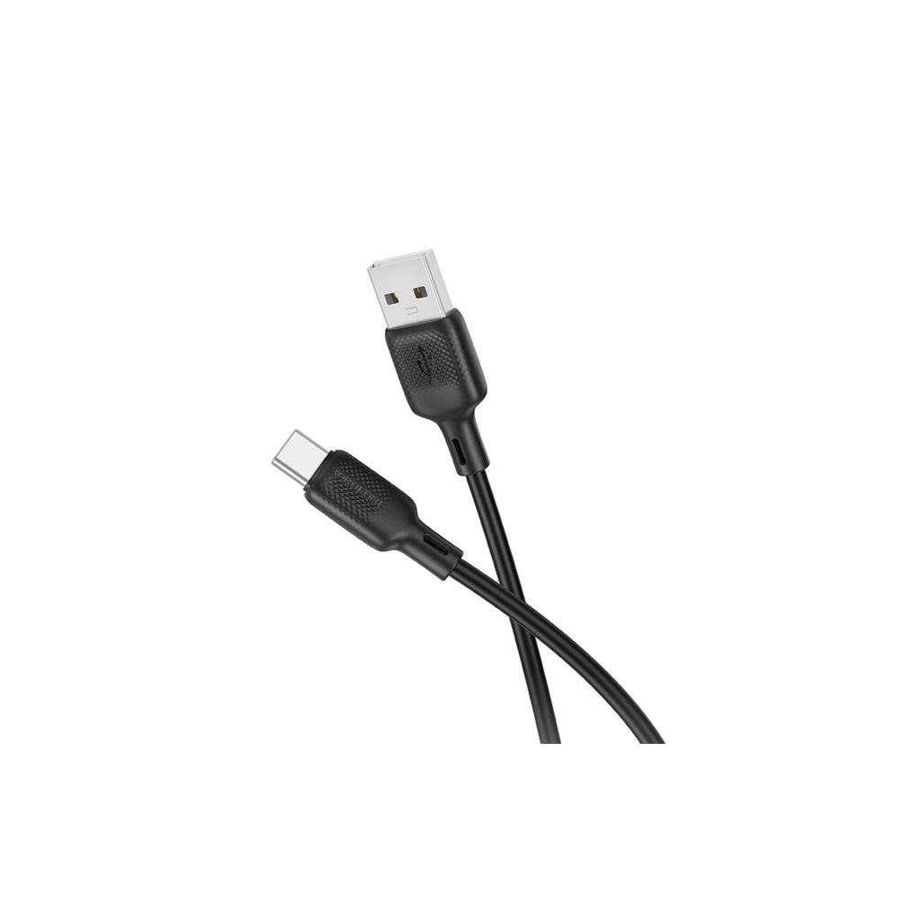 Дата кабель USB 2.0 AM to USB-C 1.0m silicone black BOROFONE (6941991115431) - зображення 2