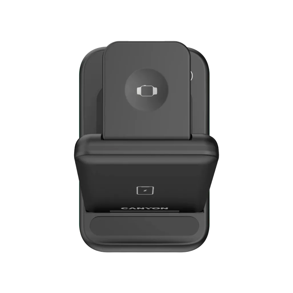 Зарядний пристрій Canyon WS- 304 Foldable 3in1 Wireless charger (CNS-WCS304B) - зображення 4