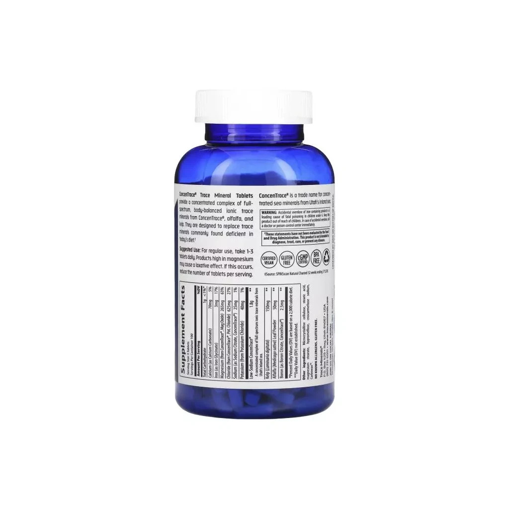 Мінерали Trace Minerals Концентрированные Микроэлементы, ConcenTrace, 300 таблеток (TMR-00106) - зображення 2