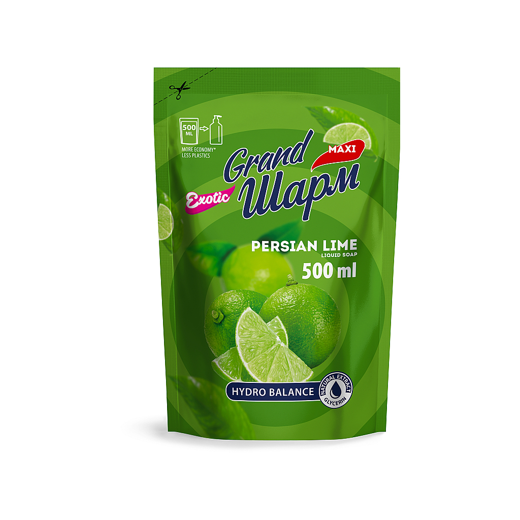 Рідке мило Grand Шарм Перський лайм дой-пак 500 мл (4820195505946) - изображение 1