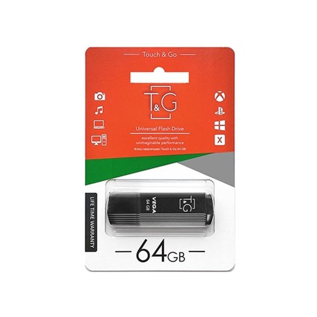 USB флеш накопичувач T&G 64GB 121 Vega Series Black USB 3.0 (TG121-64GB3BK) - зображення 2