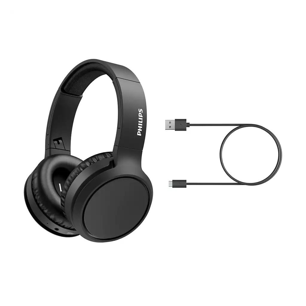 Навушники Philips TAH5205 Over-ear ANC Wireless Mic Black (TAH5205BK/00) - зображення 7