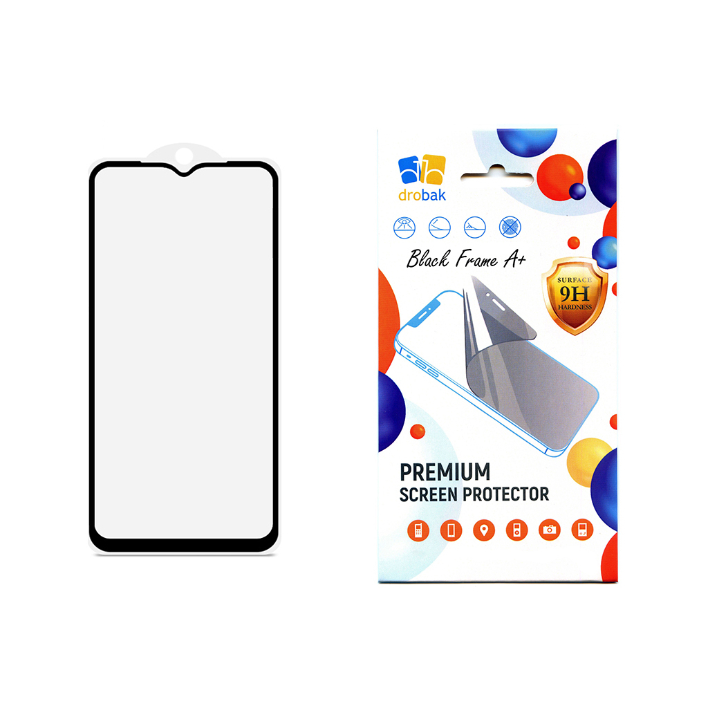 Скло захисне Drobak Xiaomi Redmi A1 / A1+ / Poco C50 Black Frame A+ (505089) - зображення 1