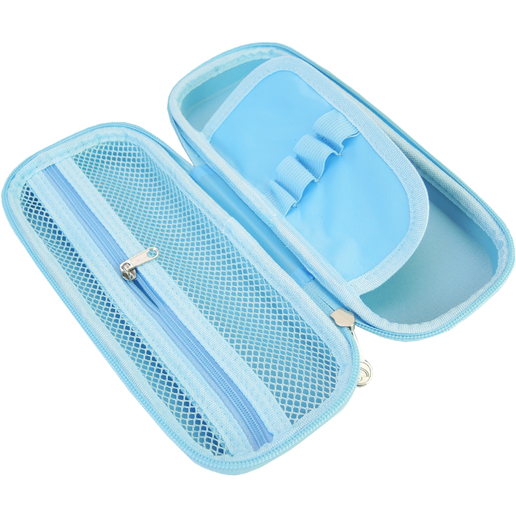 Пенал Cool For School з тисненням 1 відділення Блакитний (B-8007-lt.blue) - зображення 2