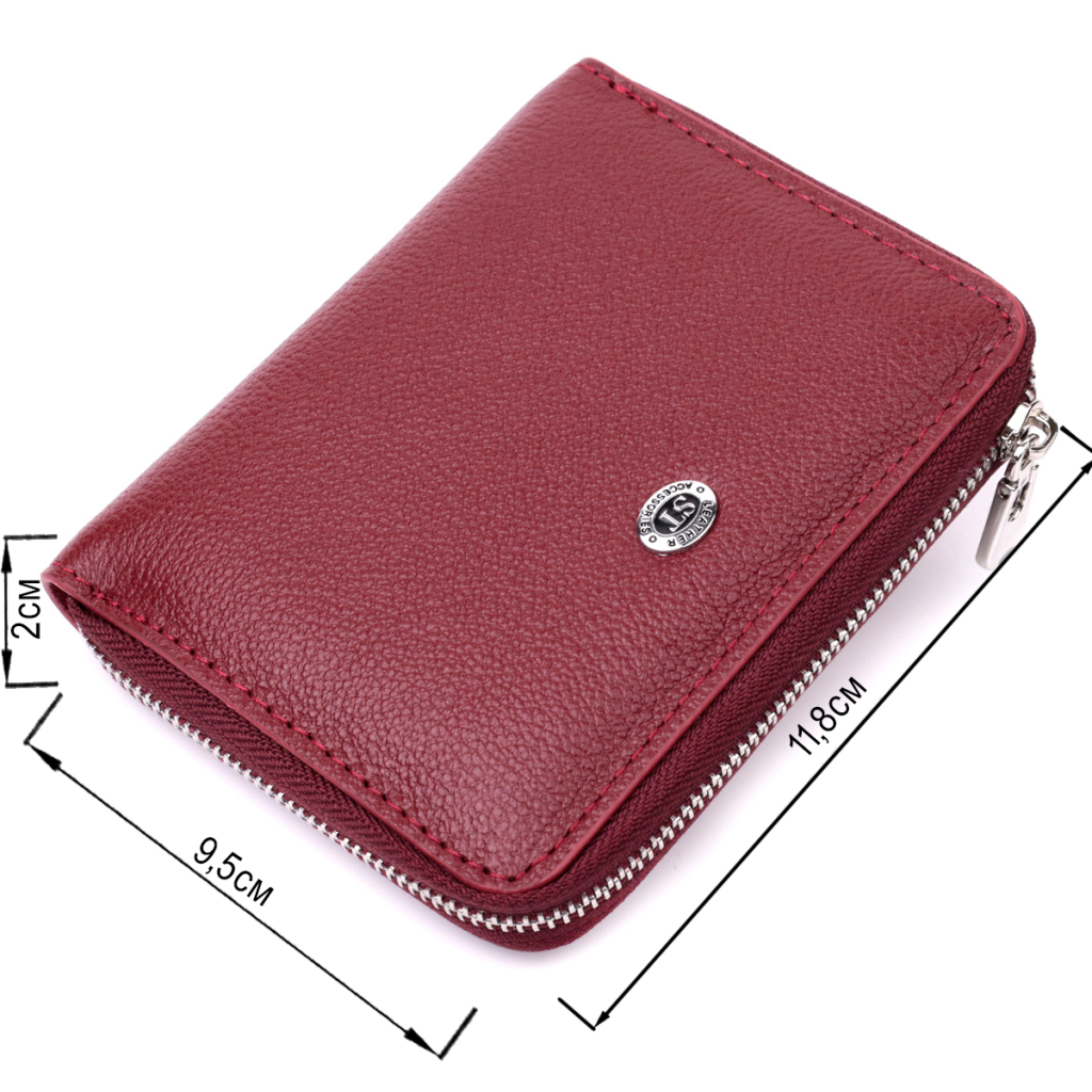 Гаманець ST Leather Шкіряний Бордовий (19485) - зображення 3