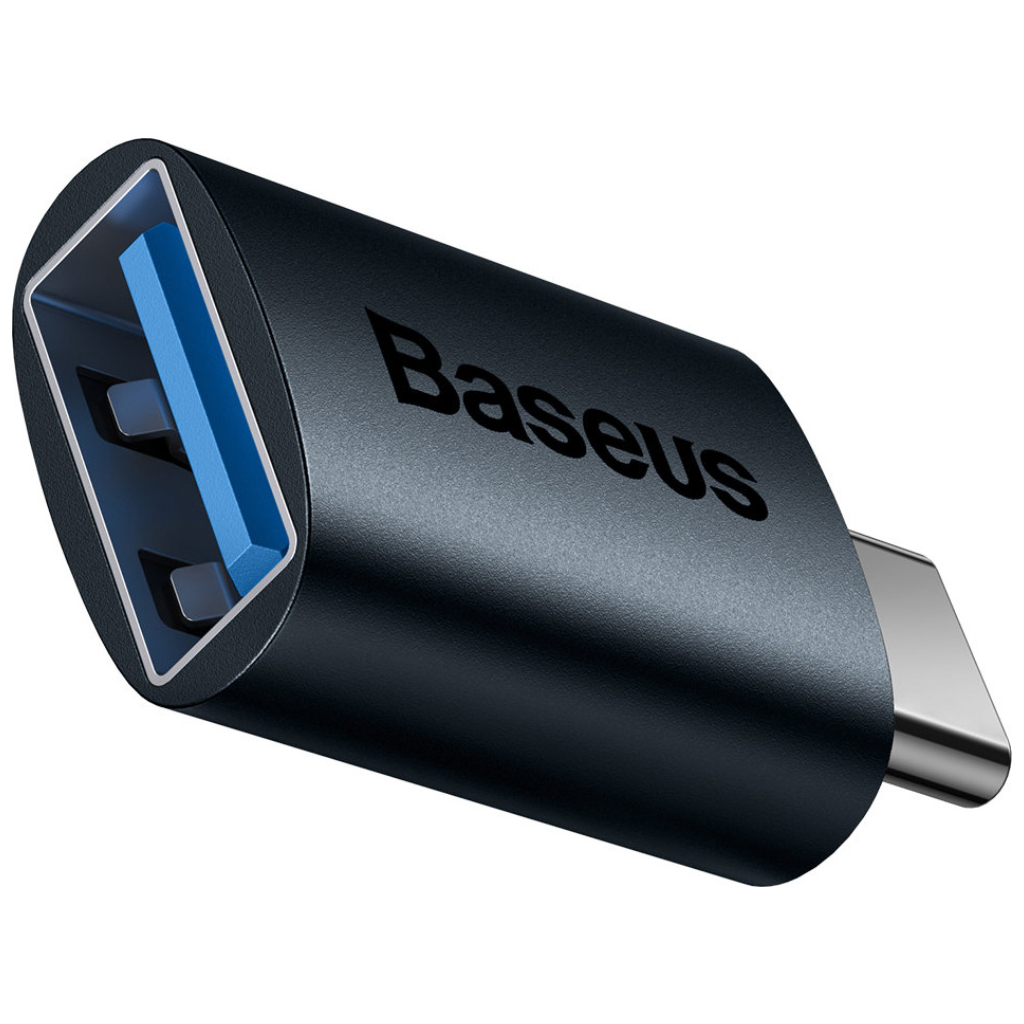 Перехідник OTG USB 3.1 AF to USB-C blue Baseus (ZJJQ000003) - зображення 1