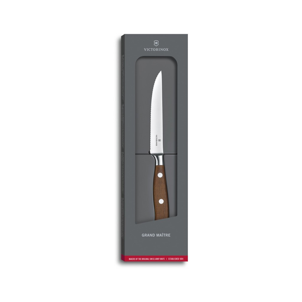 Кухонний ніж Victorinox Grand Maitre Steak 12см Serrated Wood (7.7200.12WG) - зображення 1