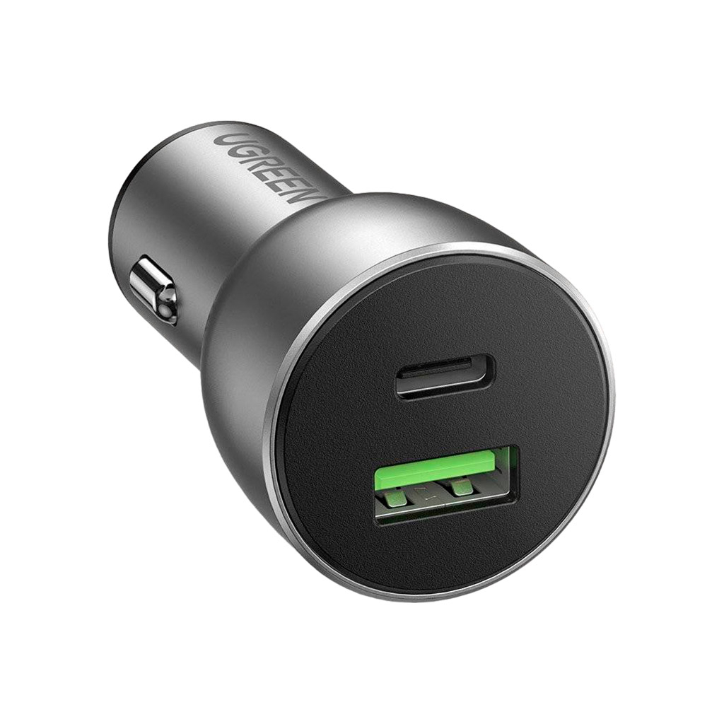 Зарядний пристрій Ugreen QC 3.0+QC 3.0 Dual USB-A 36W Fast Car Charger Space Grey (CD213) (60980) - зображення 2