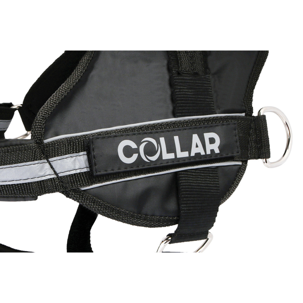 Шлея для собак Dog Extreme Police N4 з ліхтариком 70-100 см чорна (07071) - зображення 2
