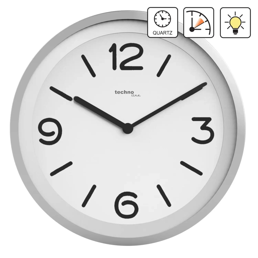 Настінний годинник Technoline WT7400 Silver (DAS301570) - изображение 2