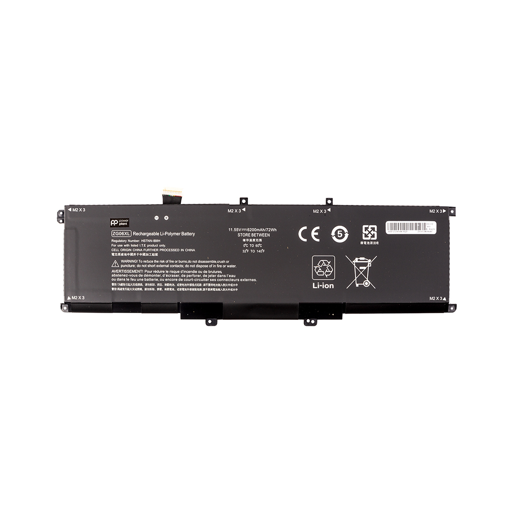 Акумулятор до ноутбука HP ZBook Studio X360 G5 (ZG06) 11.55V 6200mAh PowerPlant (NB462353) - зображення 1