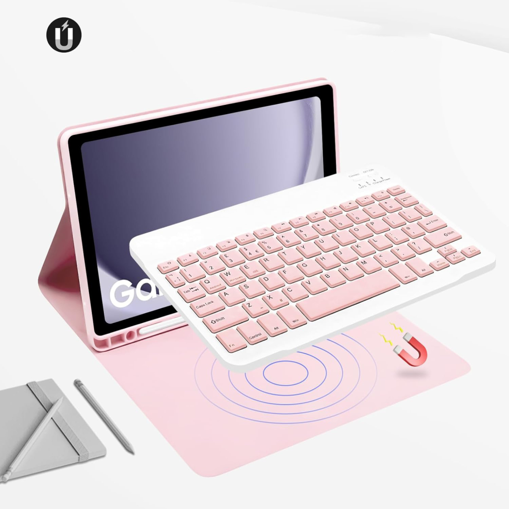 Чохол до планшета BeCover Keyboard Samsung Tab A9 SM-X115 8.7" Pink (712359) - зображення 5