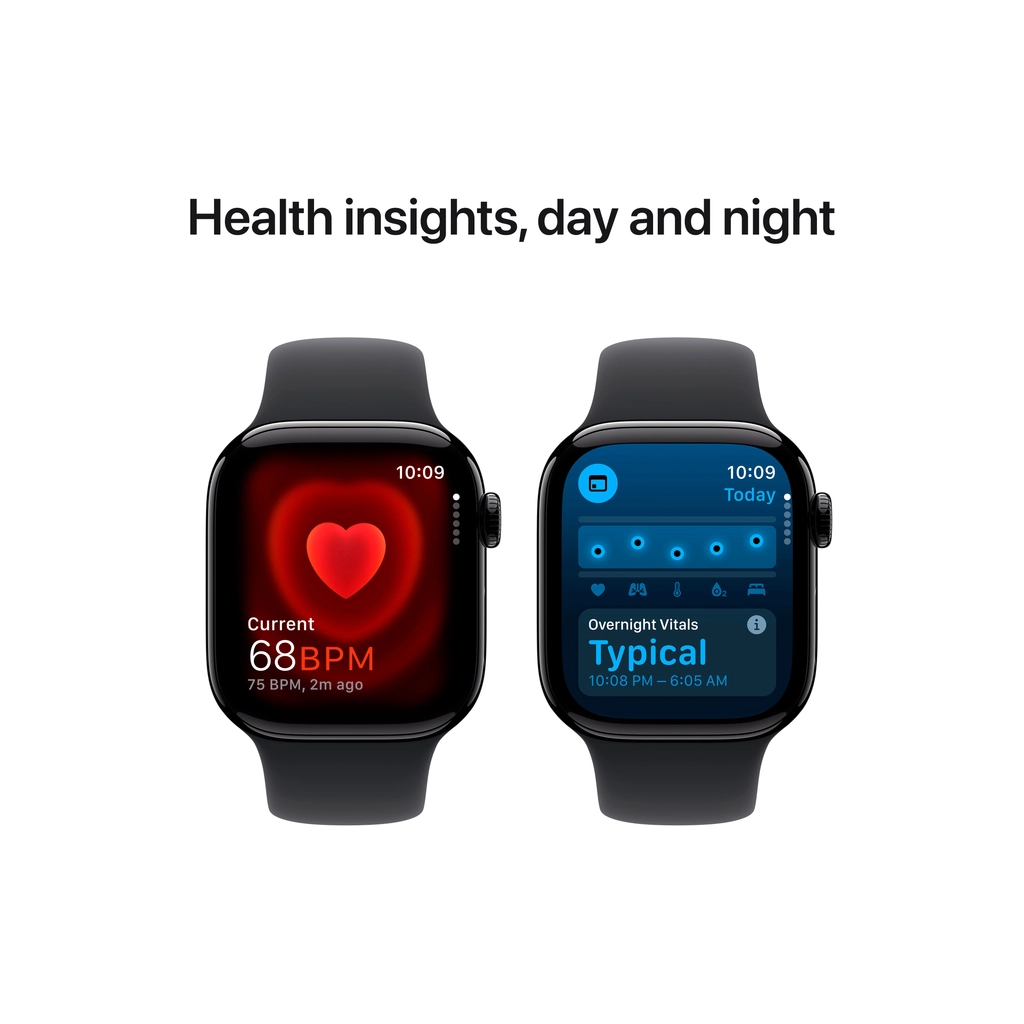 Смарт-годинник Apple Watch Series 10 GPS 42mm Jet Black Aluminium Case with Black Sport Band - M/L (MWWF3QH/A) - изображение 5