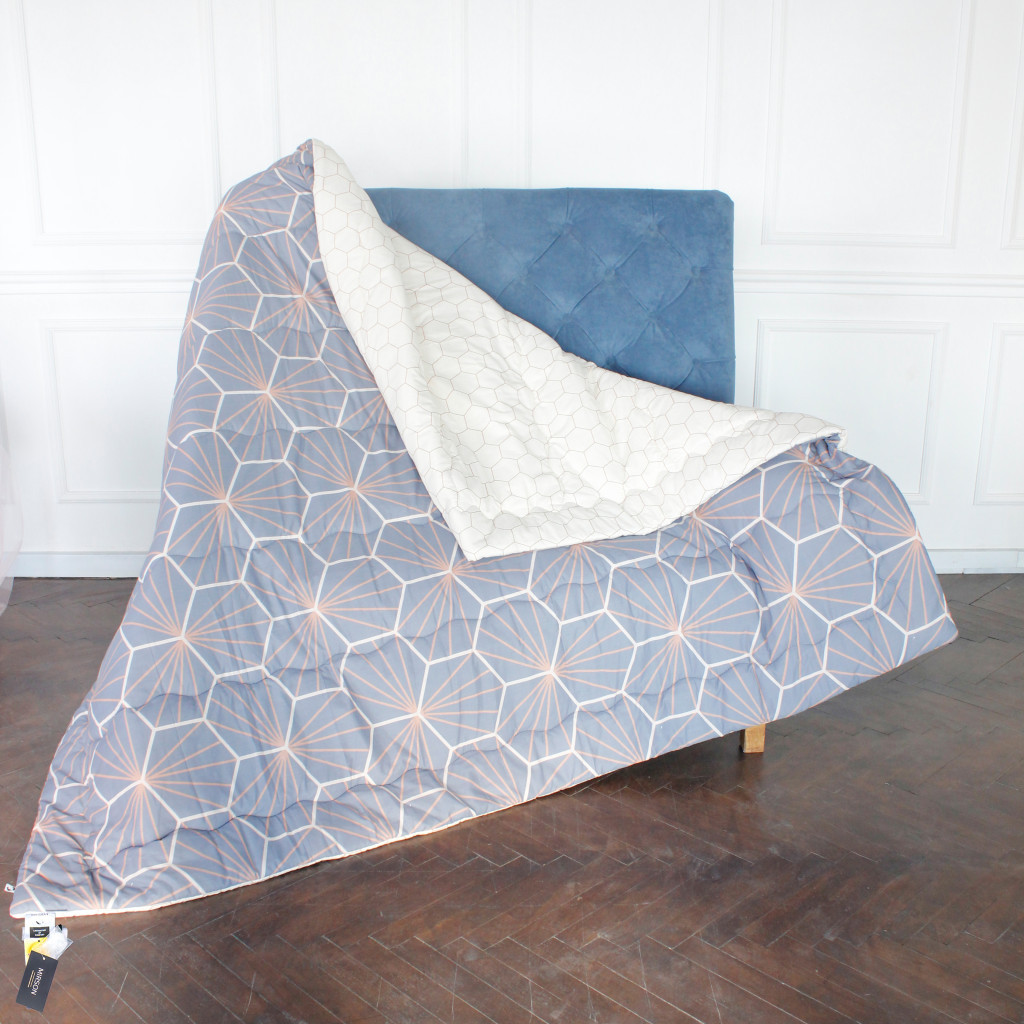 Ковдра MirSon антиалергенна Зима EcoSilk №3008 Color Fun Line Geometry 172х205 (2200004832463) - зображення 5